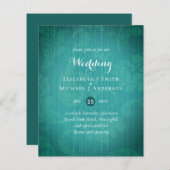 Papier BUDGET Turquoise Mystique Mariage Invitation (Devant / Derrière)