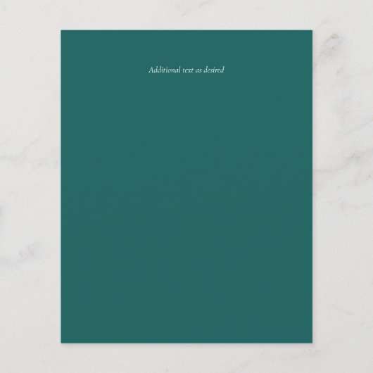 Papier BUDGET Turquoise Mystique Mariage Invitation (Dos)