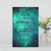 Papier BUDGET Turquoise Mystique Mariage Invitation (Debout devant)