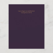 Papier BUDGET Turquoise Purple Gold Agate Mariage Invitat (Dos)