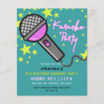 Papier Budget Turquoise Purple Kids Karaoke Party Invitat<br><div class="desc">Budget Plutôt Amusant Turquoise Violet Anniversaire de enfant Karaoke Party Invitation</div>