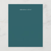 Papier BUDGET Turquoise tons bleus Invitation de mariage (Dos)