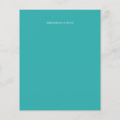 Papier BUDGET Turquoise tons bleus Invitation de mariage (Dos)