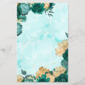 Papier Budget Turquoise Turquoise Gold Princess Sweet 16 (Dos)