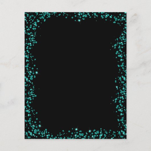 Papier Budget Turquoise Vert Parties scintillant noire Ba (Dos)