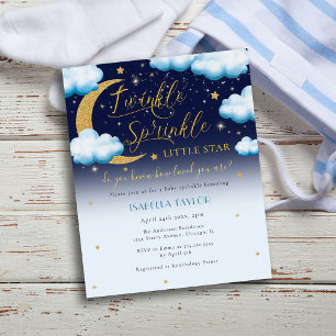 Papier Budget Twinkle Little Star Blue Boy Baby Sprinkle