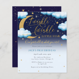 Papier Budget Twinkle Little Star Blue Boy Premier annive