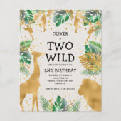 Papier Budget Two Wild Ecru Gold 2e Invitation d'annivers (Devant)