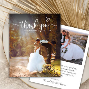 Papier Budget Typographie moderne 2 Mariage photo Merci