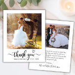 Papier Budget Typographie moderne 2 Mariage photo Merci<br><div class="desc">Budget Moderne Boho Typographie Coeur 2 (deux) Photo Mariage papier Merci. Mariage moderne élégant merci modèle avec une photo verticale complète sur le devant avec le texte superposé "Merci" dans une calligraphie écrite à la main script de police de queue d'aspirateur avec motif coeur d'amour mignon en blanc sur l'image....</div>