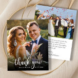 Papier Budget Typographie moderne 2 Mariage photo Merci<br><div class="desc">Budget Moderne Typographie 2 (deux) Photo Mariage papier Merci. Moderne mariage moderne Stylish merci modèle avec une photo verticale complète sur le devant avec le texte superposé "Merci" dans une calligraphie lettrée à la main swash tail police script en blanc sur l'image. ***VEUILLEZ NOTER! *** LE DOCUMENT BUDGÉTAIRE/VOL EST EN...</div>