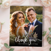 Papier Budget Typographie moderne 2 Mariage photo Merci