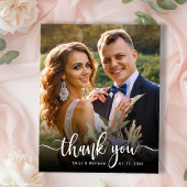 Papier Budget Typographie moderne 2 Mariage photo Merci