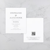 Papier Budget Typographie moderne QR Code Mariage Invitat