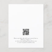 Papier Budget Typographie moderne QR Code Mariage Invitat (Dos)