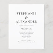 Papier Budget Typographie moderne QR Code Mariage Invitat (Devant)