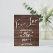 Papier Budget Typographie Rustique Faire-part de mariage (Debout devant)