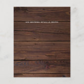 Papier Budget Typographie Rustique Faire-part de mariage (Dos)