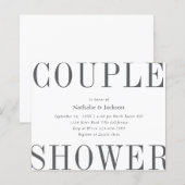 Papier BUDGET Typographie simple Gris Couple Douche nupti (Devant / Derrière)