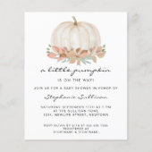 Papier Budget Un Baby shower Floral Un Peu Citrouille Inv (Devant)