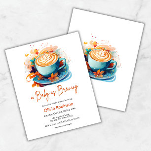 Papier Budget Un bébé brasse du café Baby shower Invitati
