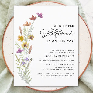 Papier Budget Un Invitation Baby shower Un Peu Fleur sauv
