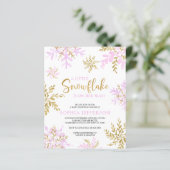 Papier BUDGET Un petit Baby shower de neige Invitation (Debout devant)
