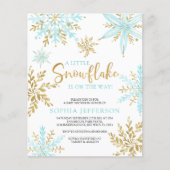 Papier BUDGET Un petit Baby shower de neige Invitation (Devant)