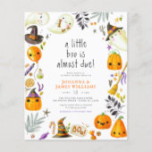 Papier Budget Un Petit Baby shower D'Halloween Fantôme De (Devant)