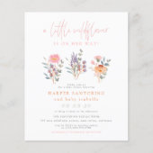 Papier Budget Un Petit Baby shower Fleur sauvage (Devant)