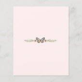 Papier Budget Un Petit Baby shower Fleur sauvage Invitati (Dos)