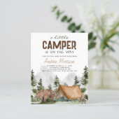 Papier Budget Un Petit Camper Ours Bébé Garçon Douche (Debout devant)