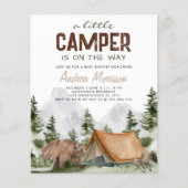 Papier Budget Un Petit Camper Ours Bébé Garçon Douche (Devant)