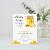 Papier Budget Un Petit Miel Abeille Baby shower Invitatio (Debout devant)