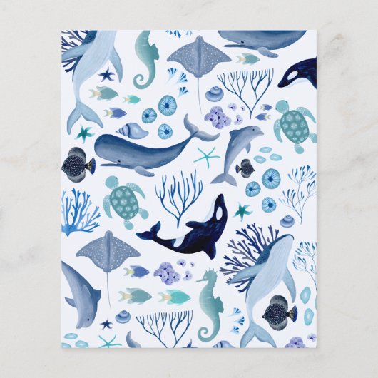 Papier Budget Under the Sea Ahoy C'est un Baby shower de  (Dos)