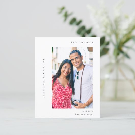 Papier Budget V MOD 2 Photo simple Enregistrer la date (Debout devant)
