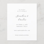 Papier Budget V MOD 2 Photo simple Enregistrer la date (Dos)