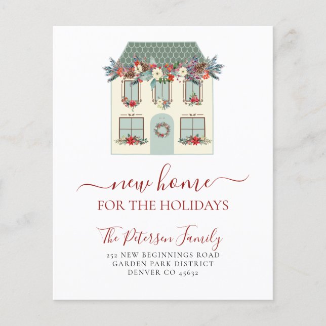 Papier Budget vacances Noël déménagement faire-part (Devant)