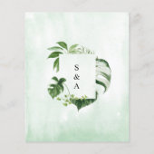 Papier BUDGET Végétation tropicale Invitation Mariage mod (Dos)