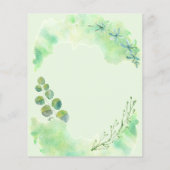 Papier Budget-verdure. Douche nuptiale. Invitation (Dos)