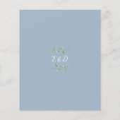 Papier Budget Verdure Dusty Blue Faire-part de mariage (Dos)