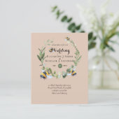 Papier BUDGET Verdure Eucalyptus Bees Mariage Invite (Debout devant)