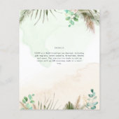 Papier BUDGET Verdure Eucalyptus Pampas Mariage en herbe (Dos)
