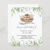 Papier Budget Verdure Noahs Ark Christening (Devant / Derrière)