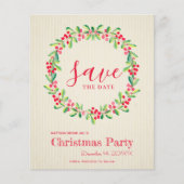 Papier Budget verdure Noël Sauvez la date (Devant)