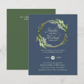 Papier BUDGET Verdure Wreath Wedding Invitations (Devant / Derrière)