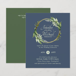 Papier BUDGET Verdure Wreath Wedding Invitations