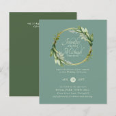 Papier BUDGET Verdure Wreath Wedding Invitations (Devant / Derrière)