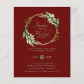 Papier BUDGET Verdure Wreath Wedding Invitations (Devant)