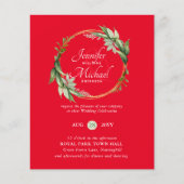 Papier BUDGET Verdure Wreath Wedding Invitations (Devant)